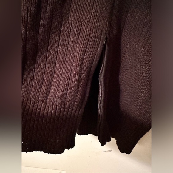 NWT ICELANDIC DESIGN Black 3/4 Mock Turtleneck 100% Cotton Ribbed HIP ZIP XXL - Picture 4 of 16
